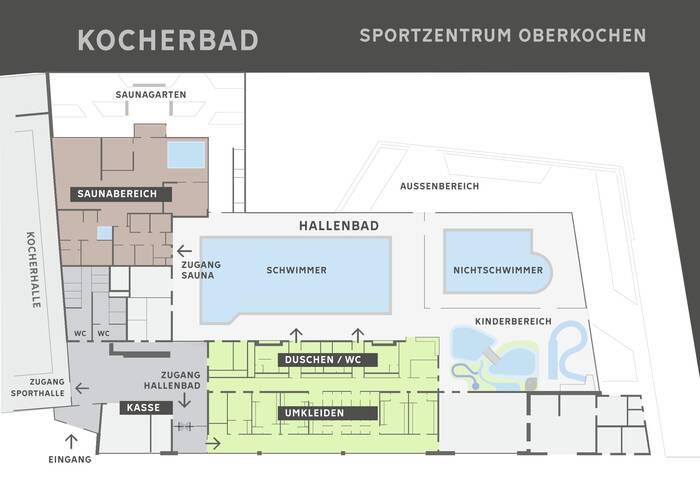 Grundriss des Kocherbads